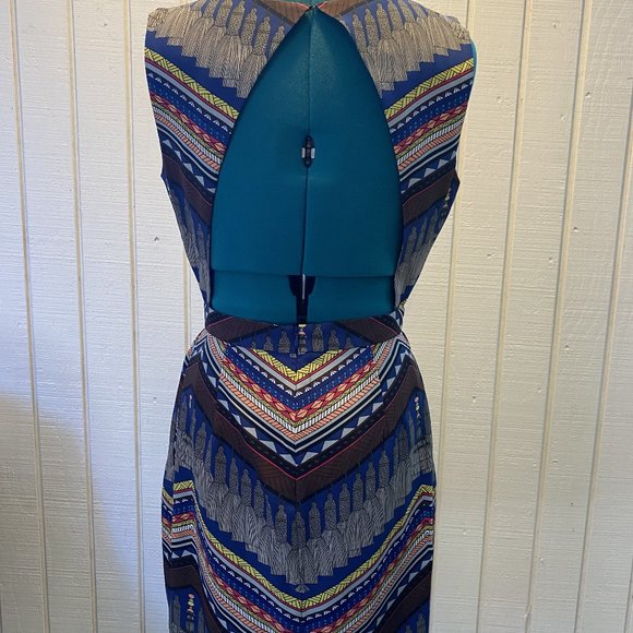Mara Hoffman Blue and Brown Patterned Mini Dress - Picture 3 of 5